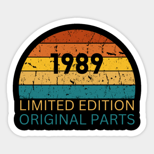 1989 Retro Vintage Birthday Sticker